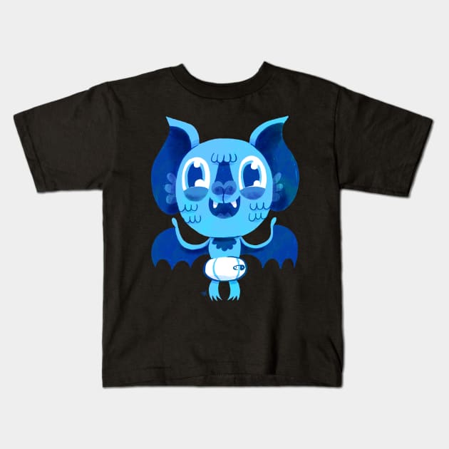 Baby Bat Kids T-Shirt by washburnillustration